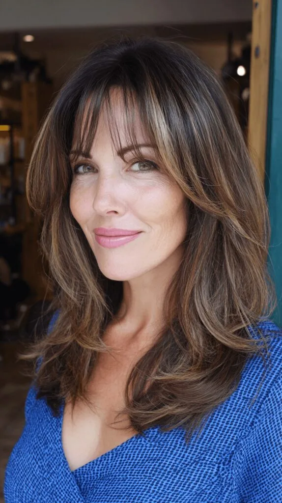 Soft Layered Cut with Bright Blonde Highlights