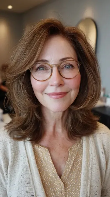 Soft Layered Shoulder-Length Cut with Gentle Volume