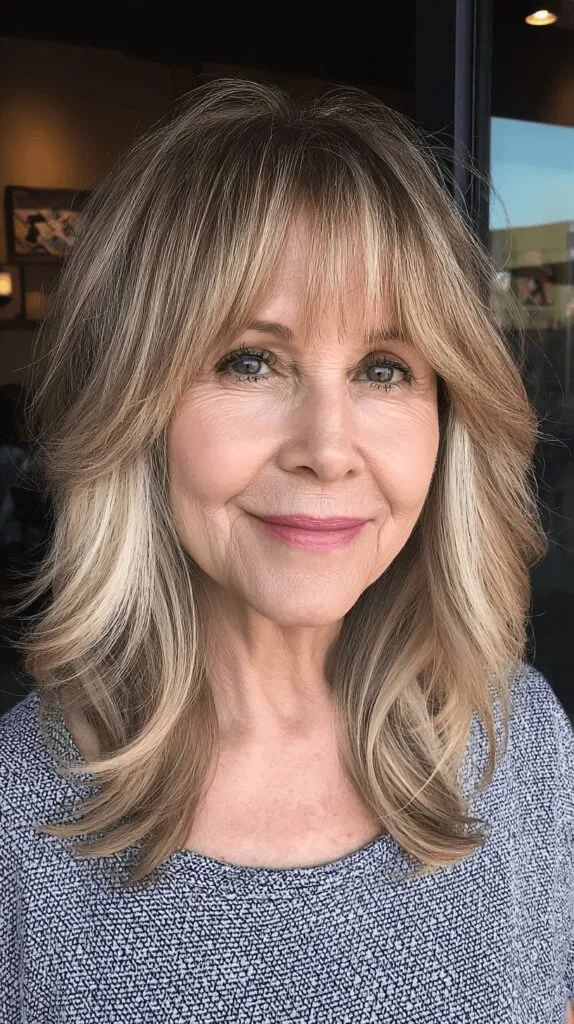 Soft Long Layers with Wispy Bangs