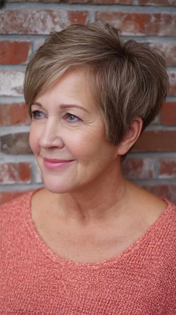Soft Natural Blonde Graduated Pixie