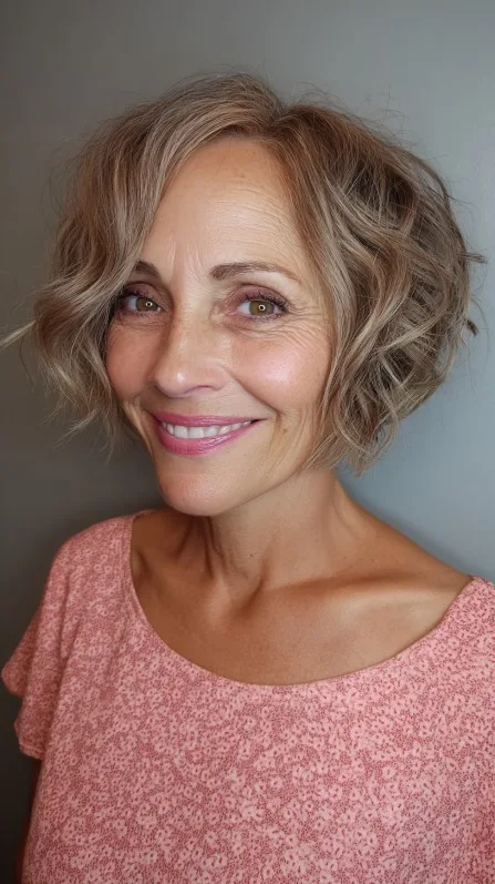 Soft Natural Waves with Side-Swept Bangs