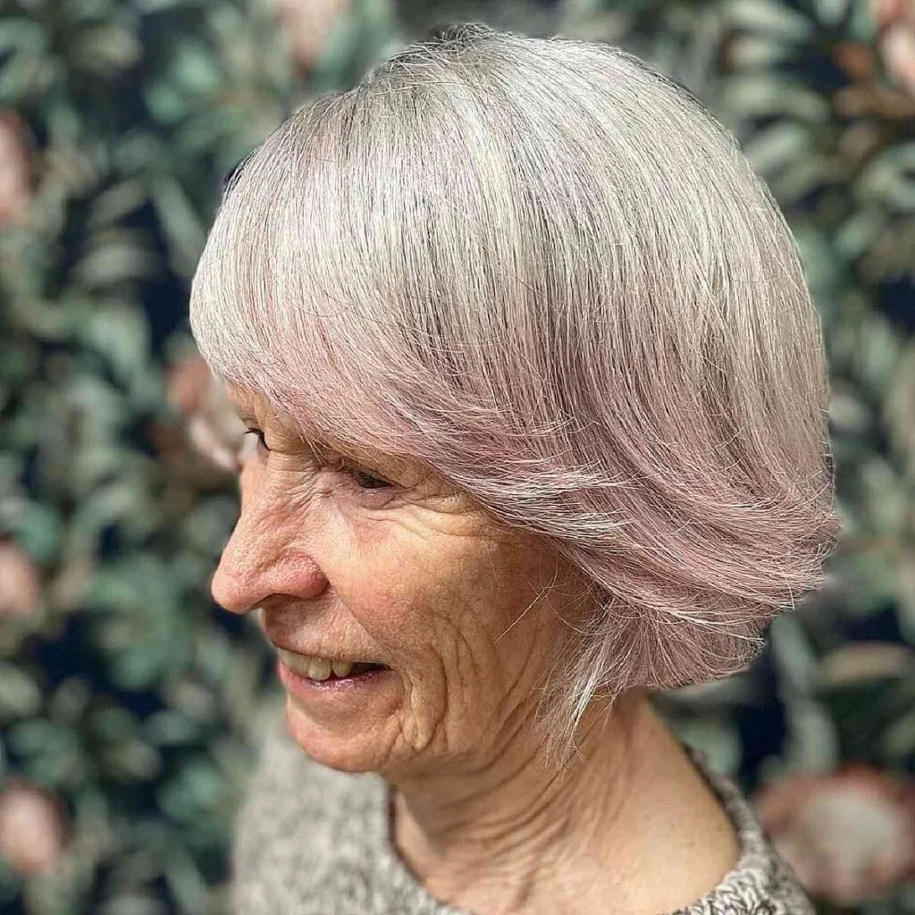Soft Razor Cut Bob with Full Bangs