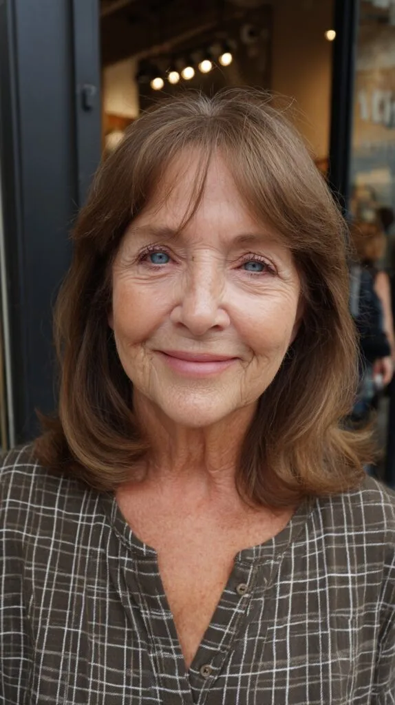Soft Shoulder-Grazing Long Bob with Wispy Curtain Micro-Bangs