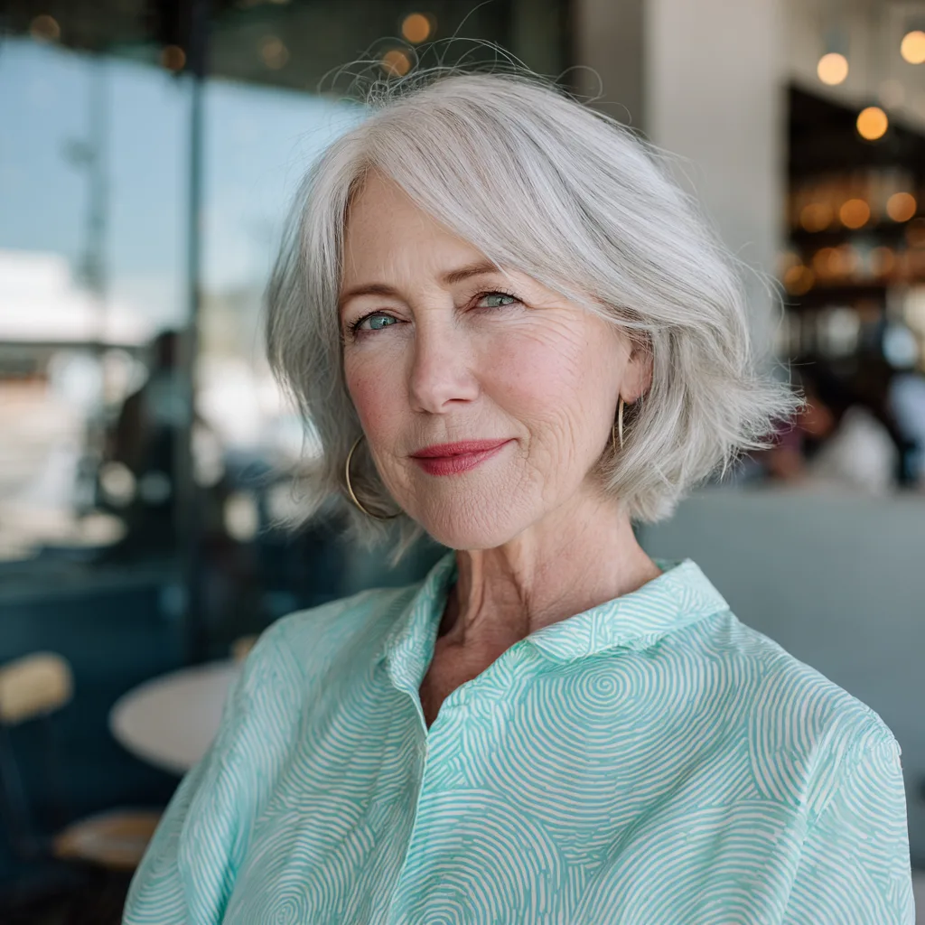 Soft Silver Bob with Gentle Textured Layers