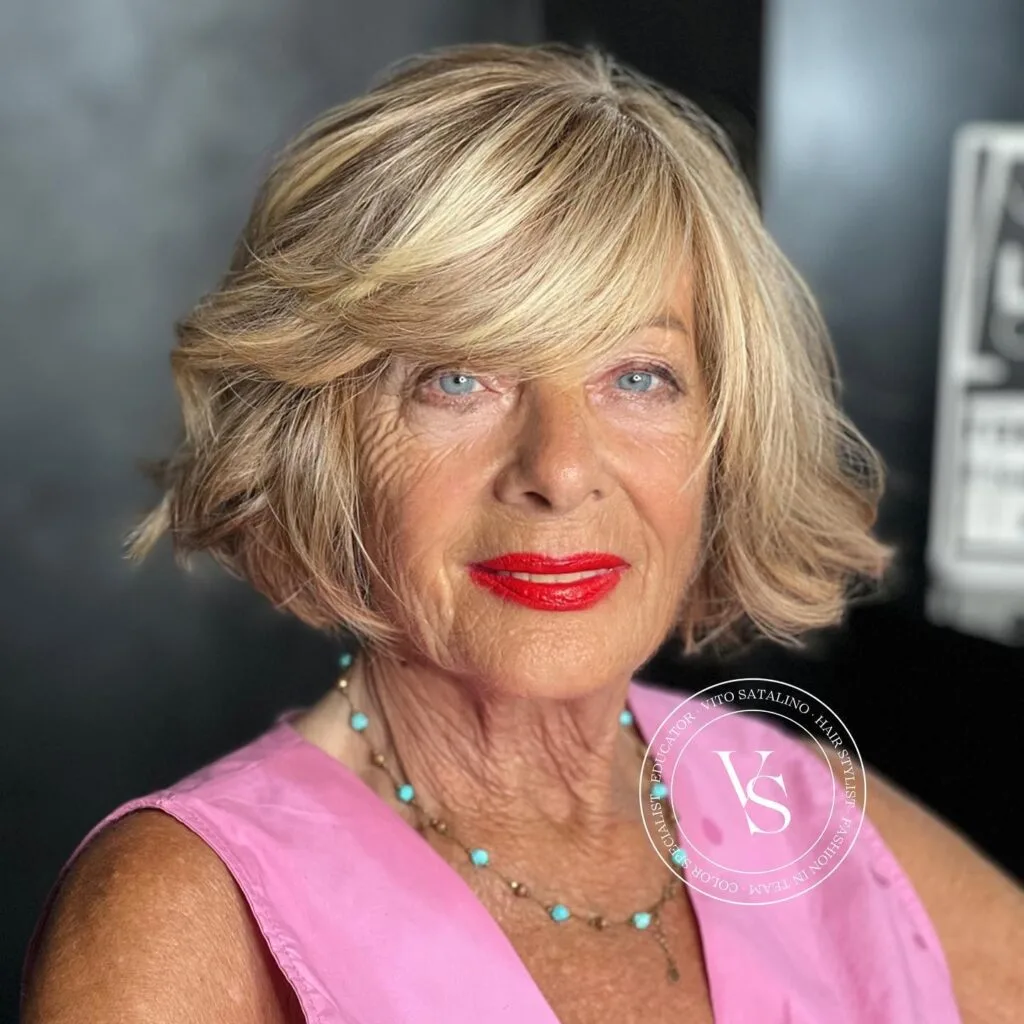 Soft Textured Bob with Side Bangs