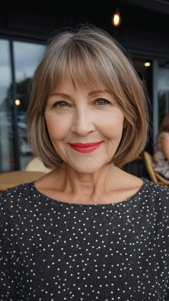Soft Textured Bob with Wispy Bangs