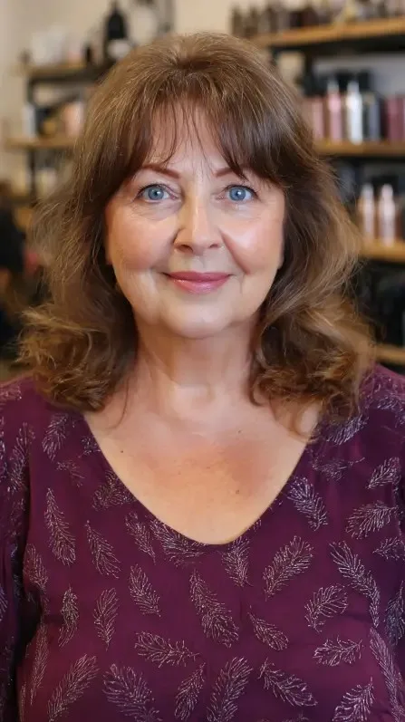 Softly Curled Medium-Length Cut with Gentle Layers