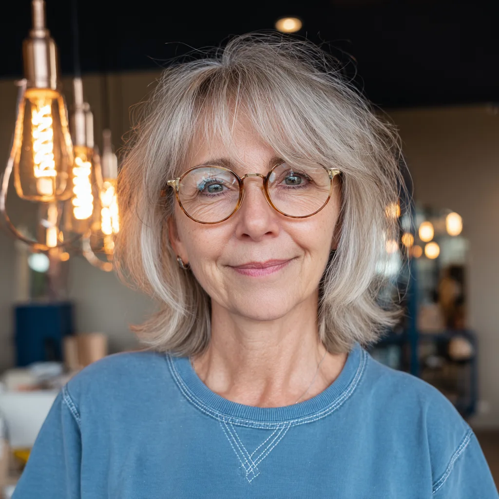Softly Layered Long Choppy Bob with Lightly Textured Ends