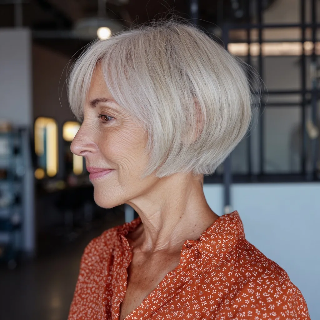 Softly Textured Blunt Bob with Gentle Layers