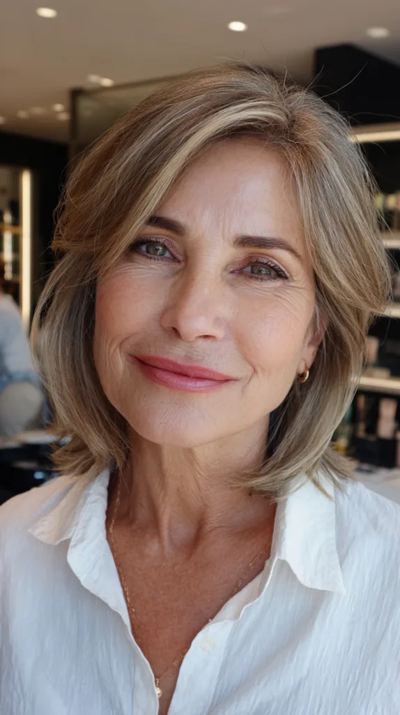 Softly Textured Medium-Length Cut with Face-Framing Layers
