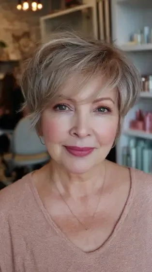 Softly Textured Pixie Cut with Gentle Layers