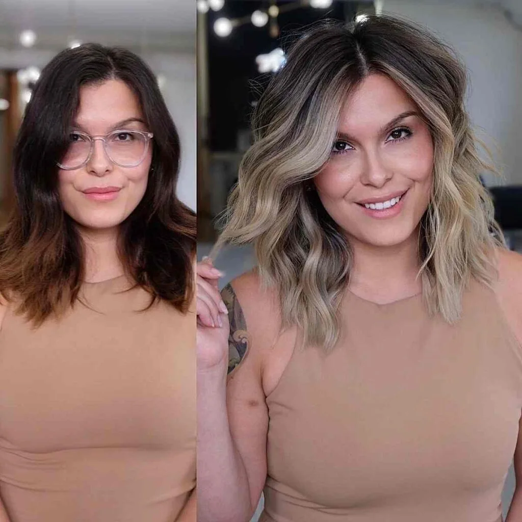 Stunning Ombre on Medium-Length Hair for 40-Year-Olds