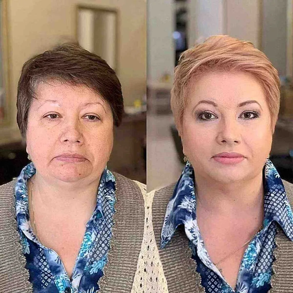 Styled Combed Pixie Cut for Thin Haired 50-year-olds