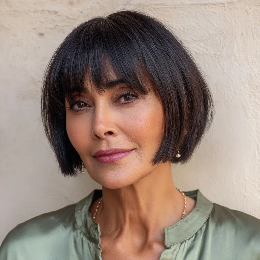 Stylish Blunt Bob with Soft Bangs
