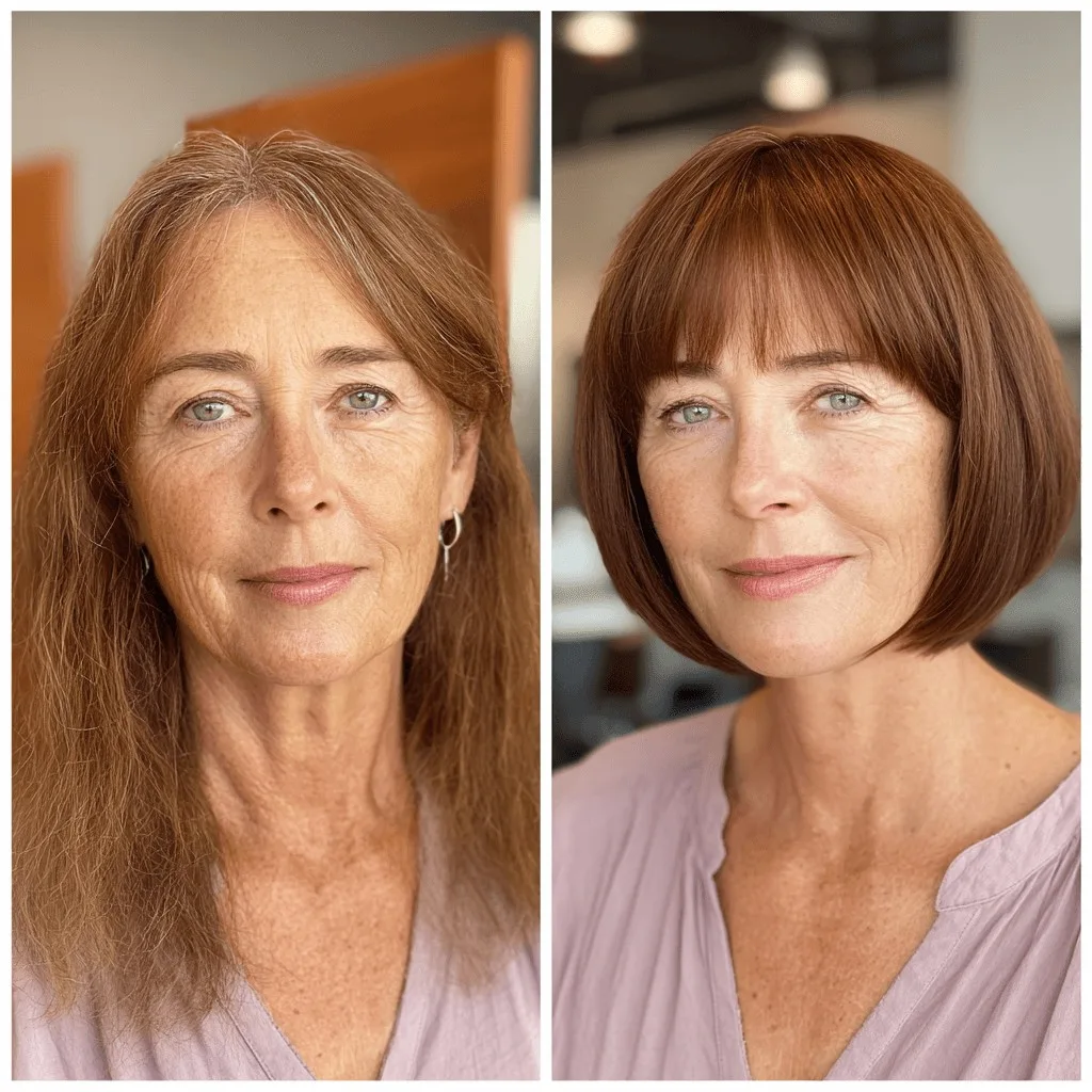 Stylish Blunt Pageboy Bob with Soft Bangs