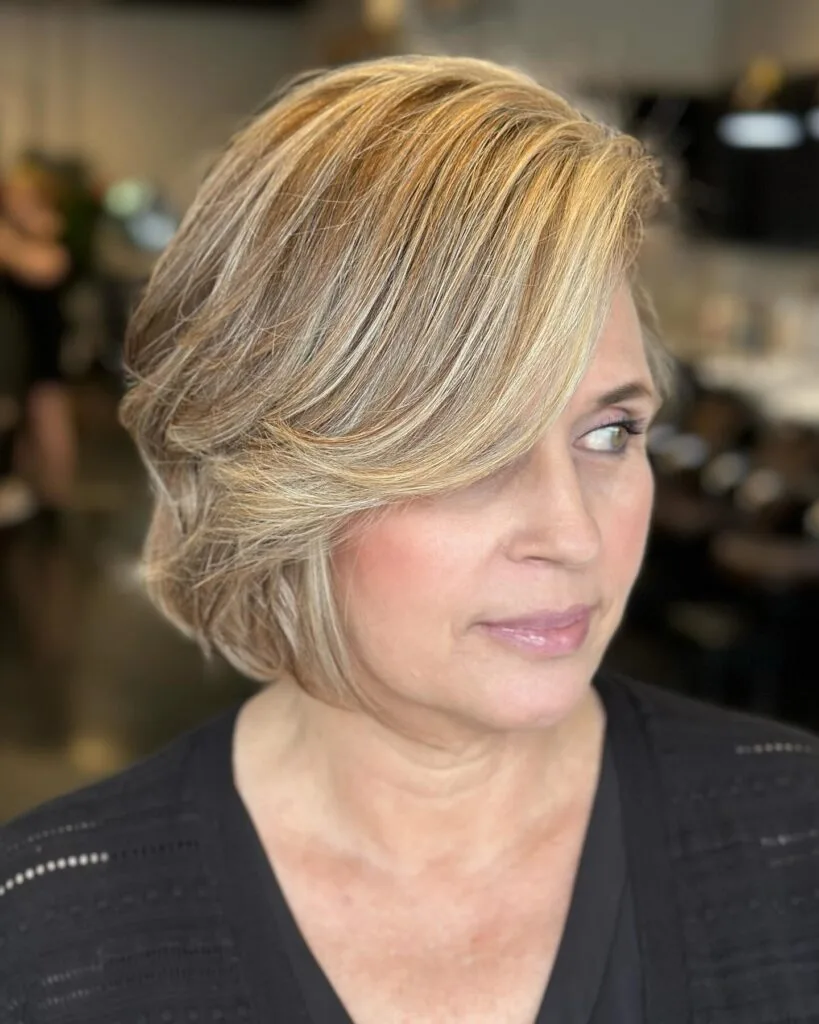 Stylish Layered Bob with Soft Side Bangs