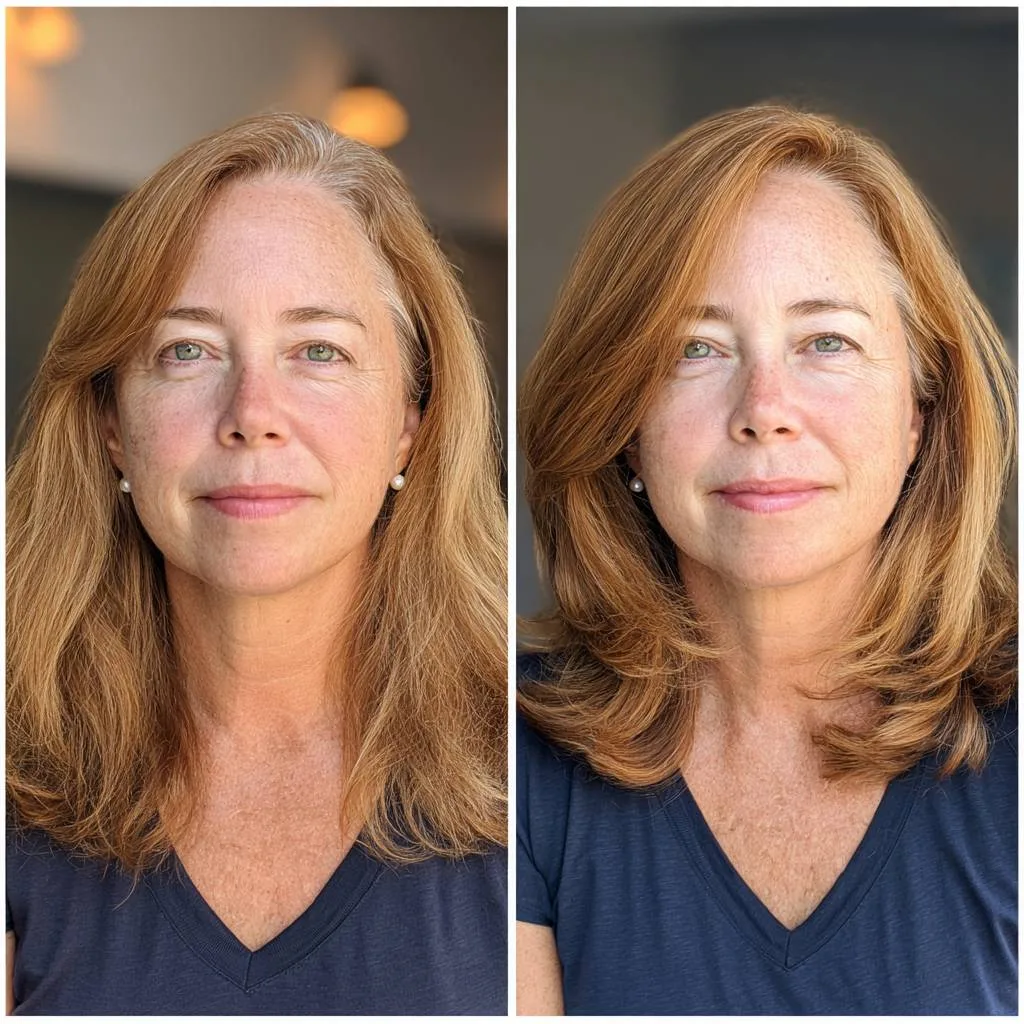 Stylish Layered Cut for Round Faces