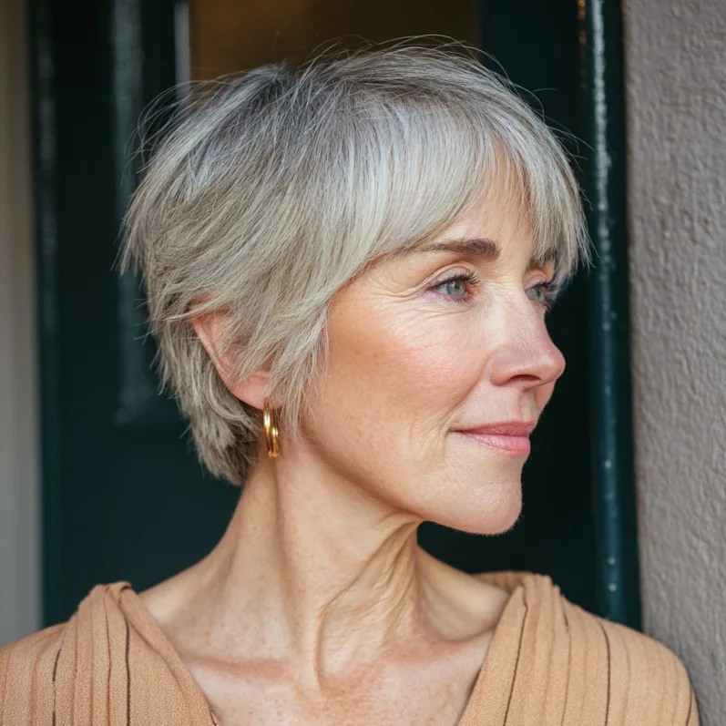 Stylish Layered Mixie Shag with Soft Textures