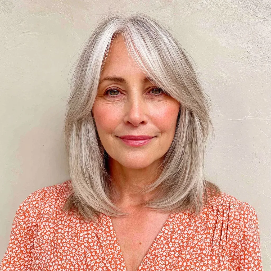 Stylish Long Layered Cut with Soft Side Bangs