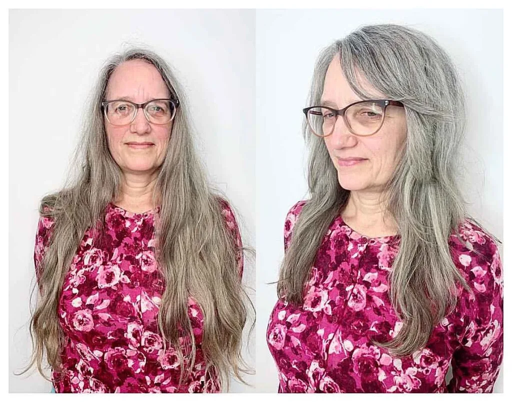 Stylish Long Shag Cut for ladies over 60
