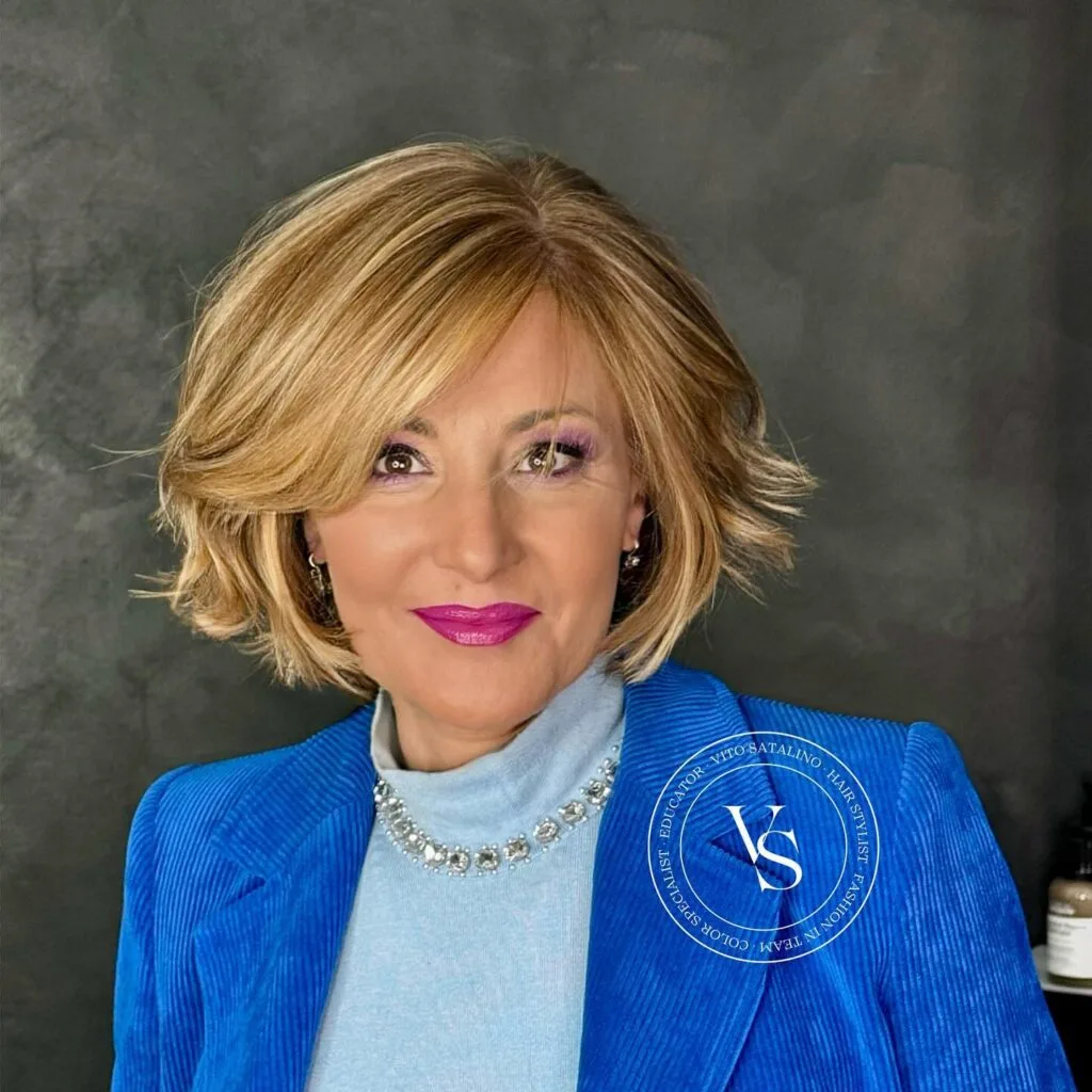 Stylish Textured Bob with Flattering Side Bangs