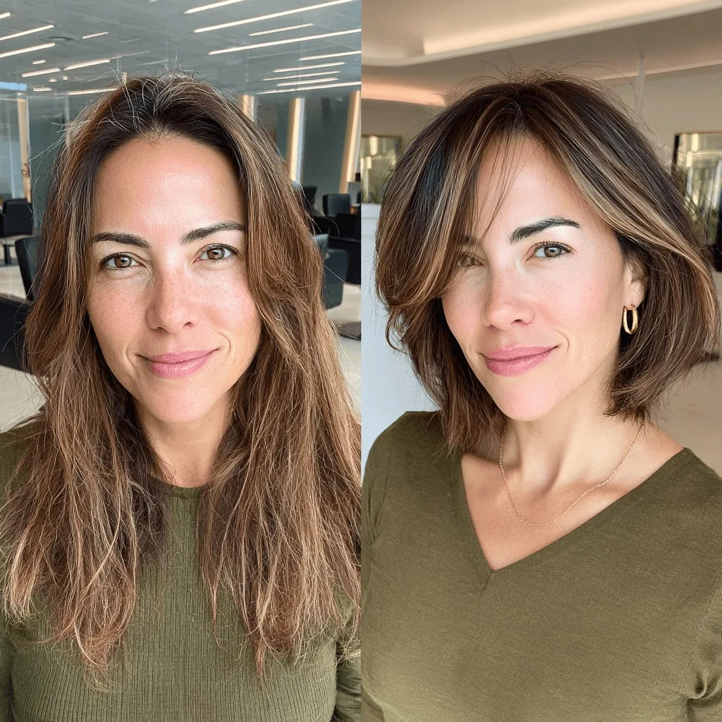 Stylish Textured Lob with Face-Framing Layers
