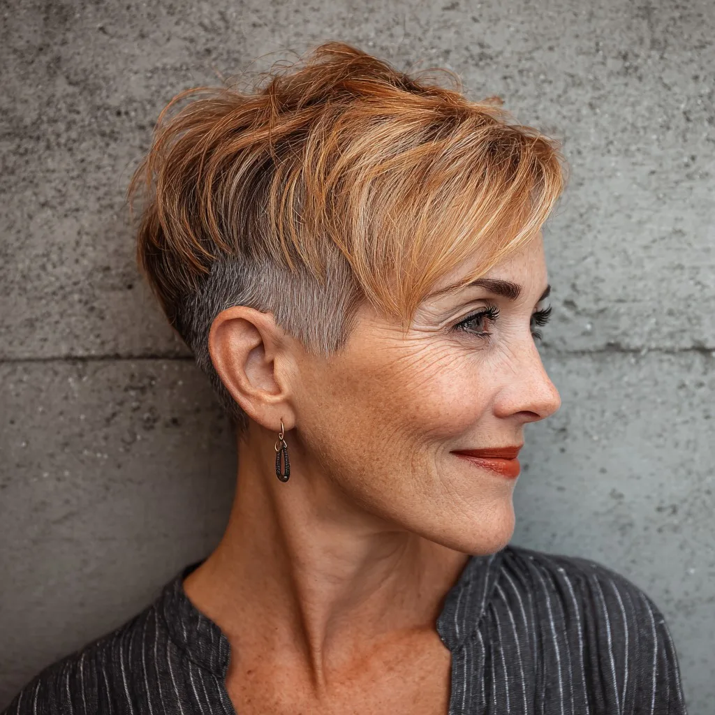 Stylish Textured Pixie Cut with Undercut