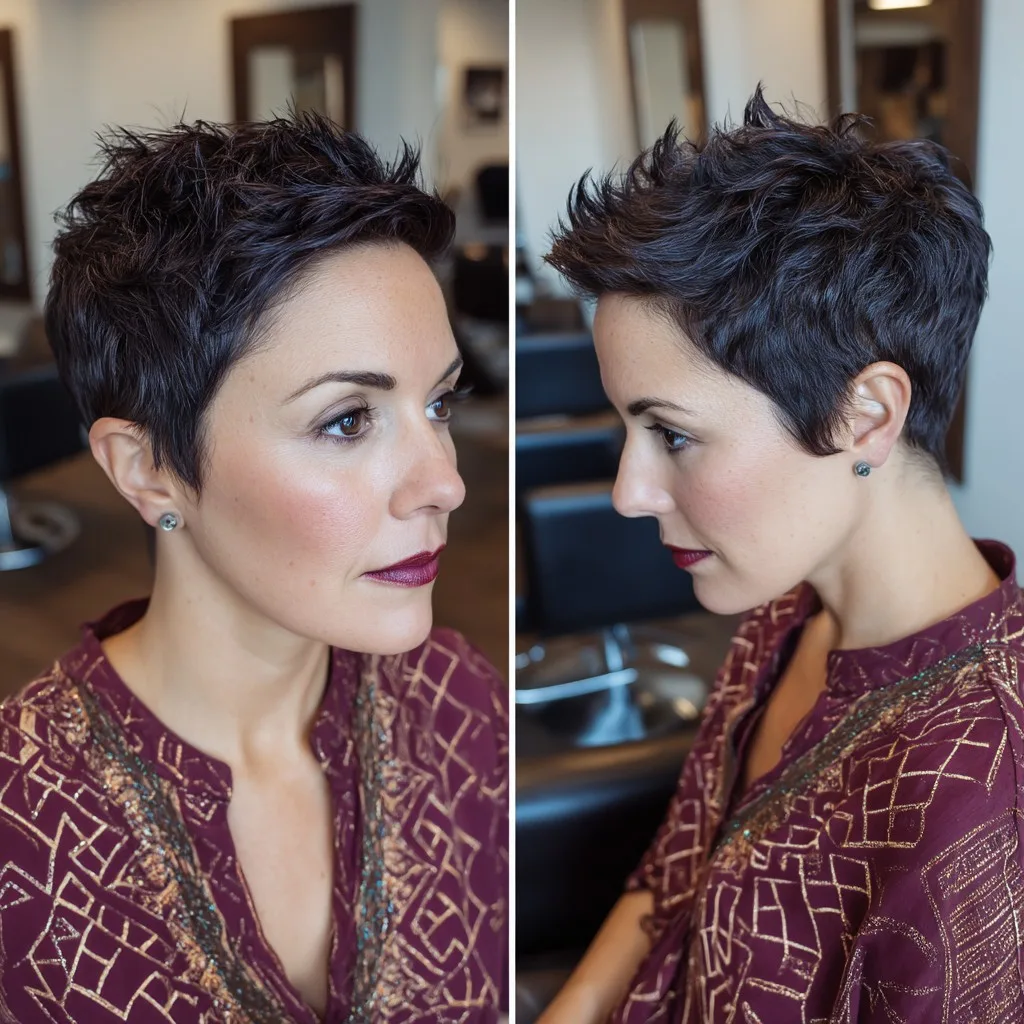 Stylish Textured Spiky Pixie with Subtle Layers