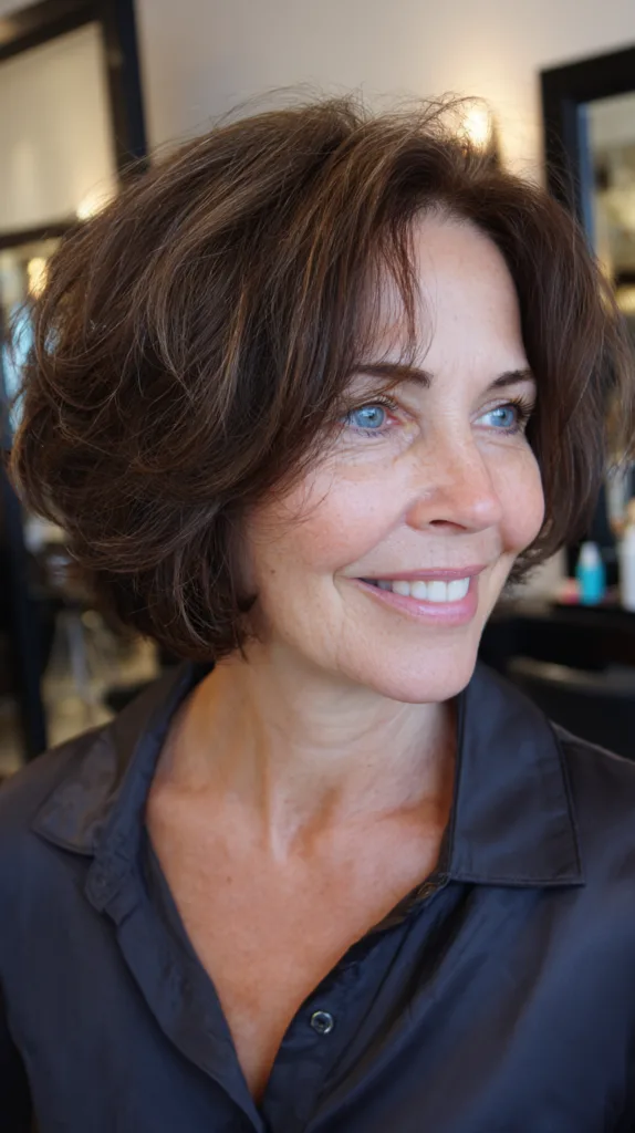 Stylish Voluminous Chin-Length Bob with Soft Layers