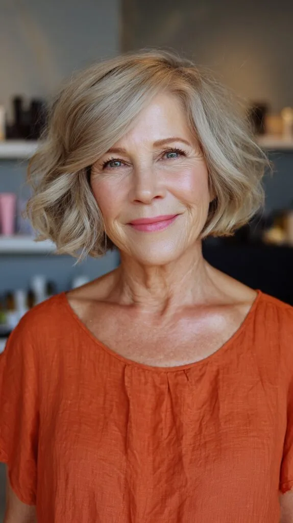 Sunkissed Beige Wavy Bob for Effortless Charm