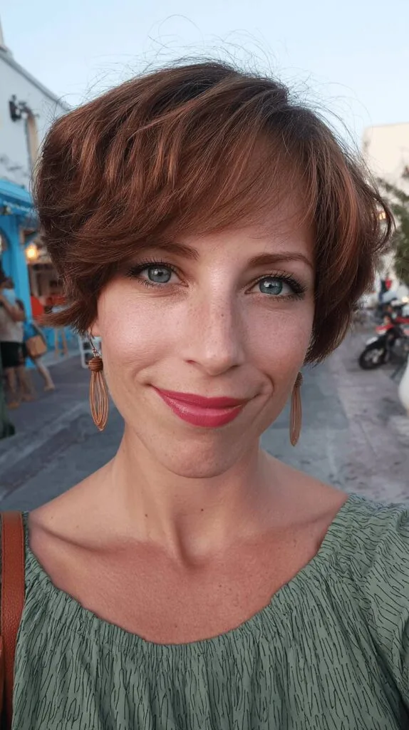 Textured Copper Crop with Playful Layers