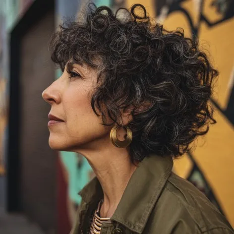 Textured Curly Cut with Bold Volume