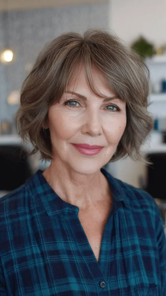 Textured Curved Bob with Soft Layers