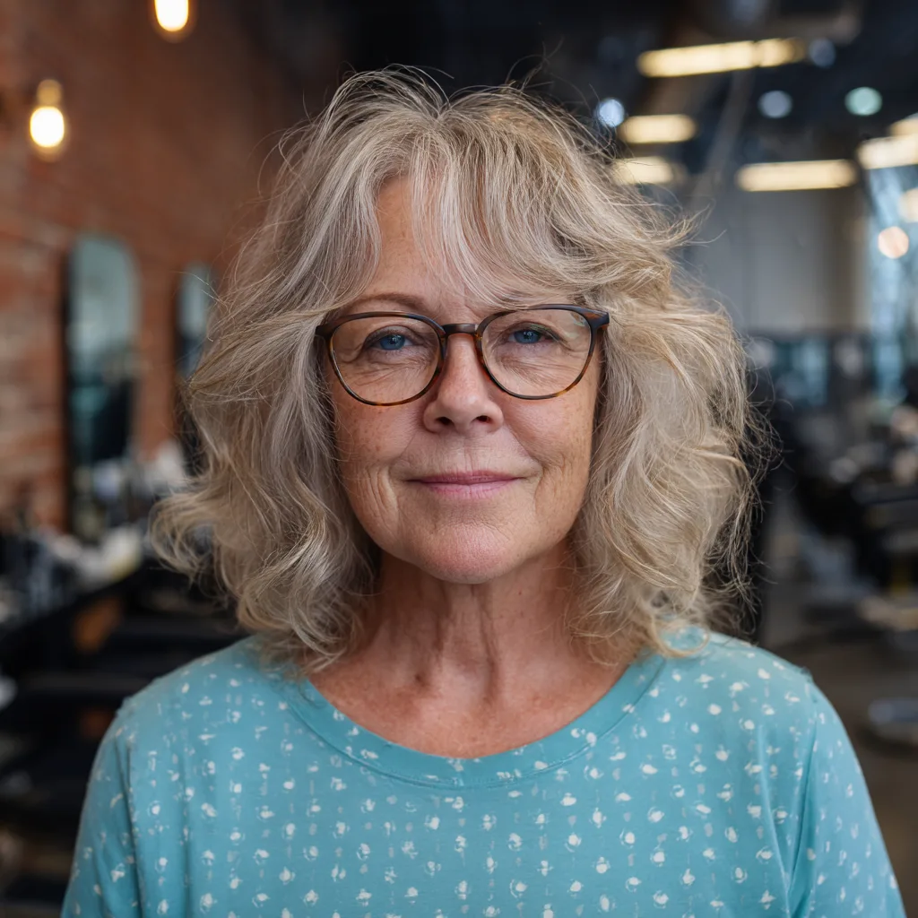 Textured Long Choppy Bob with Defined Waves
