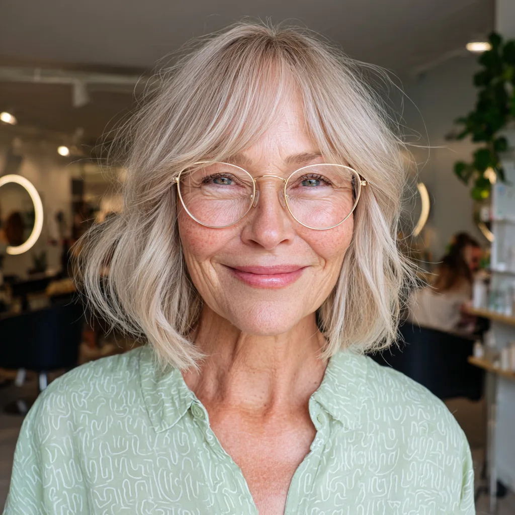 Textured Long Choppy Bob with Subtle Face-Framing Layers