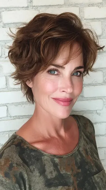 Textured Messy Pixie Cut with Lively Body