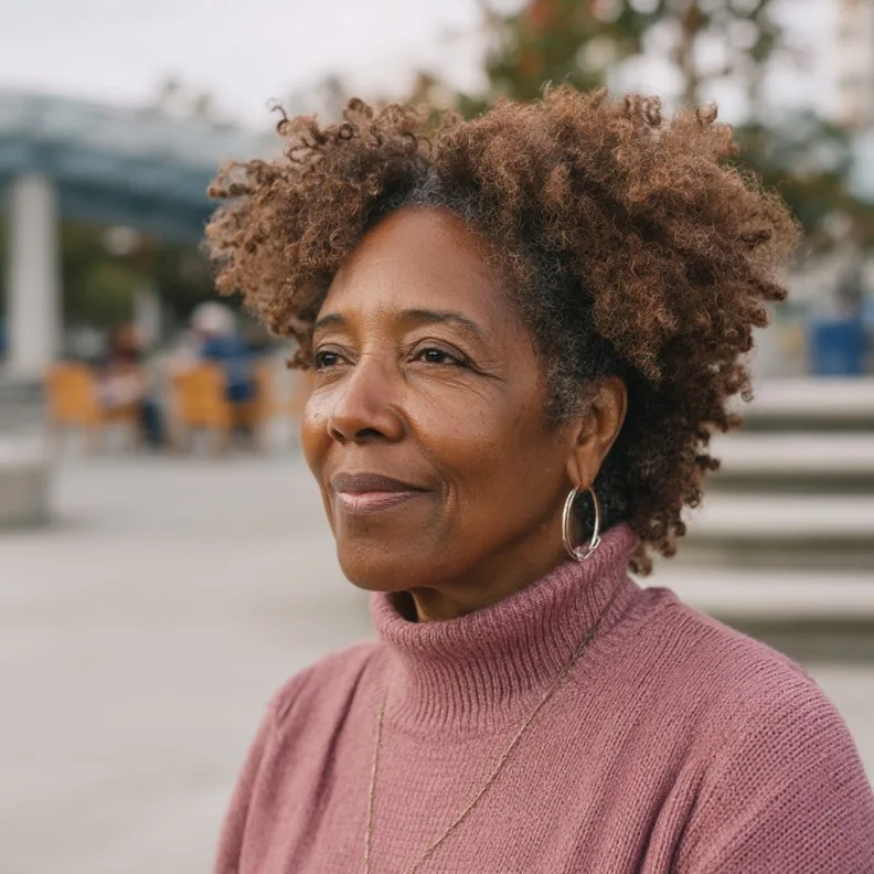 Textured Natural Curly Crop for Effortless Style