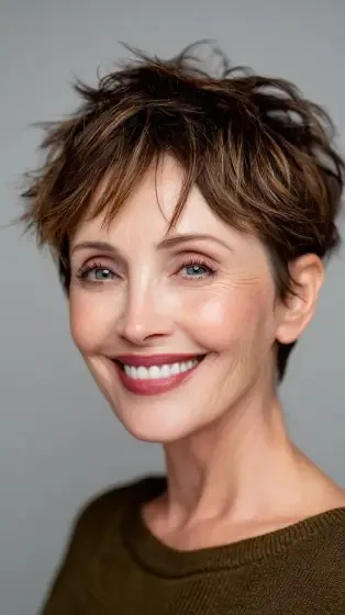 Textured Pixie Cut with Playful Layers