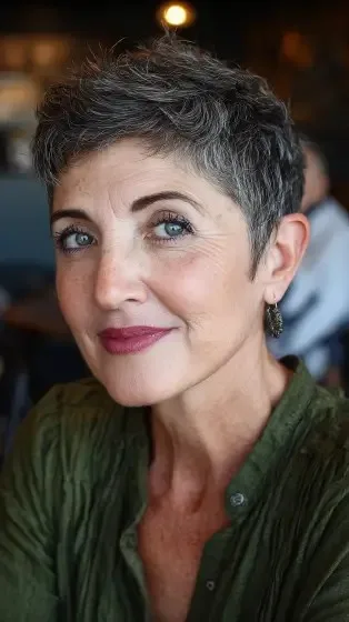 Textured Pixie Cut with Soft Waves
