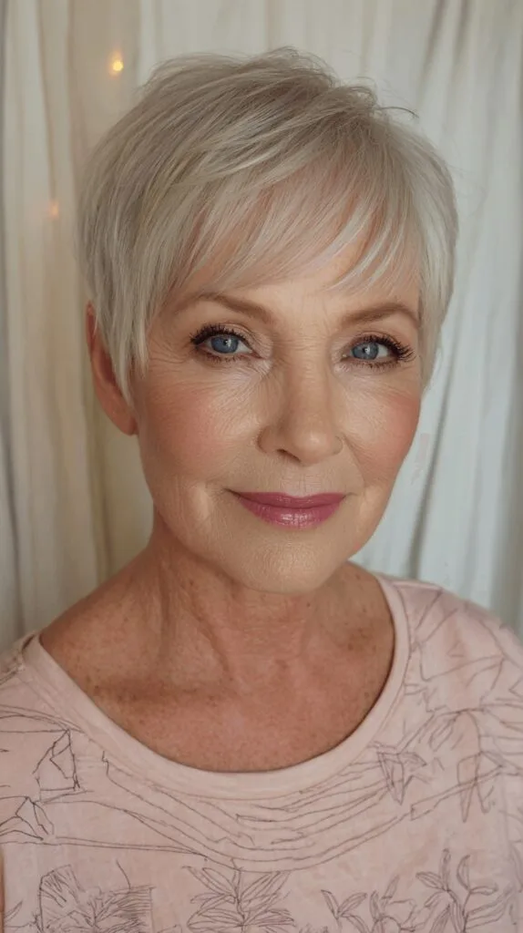 Textured Pixie Cut with Wispy Bangs