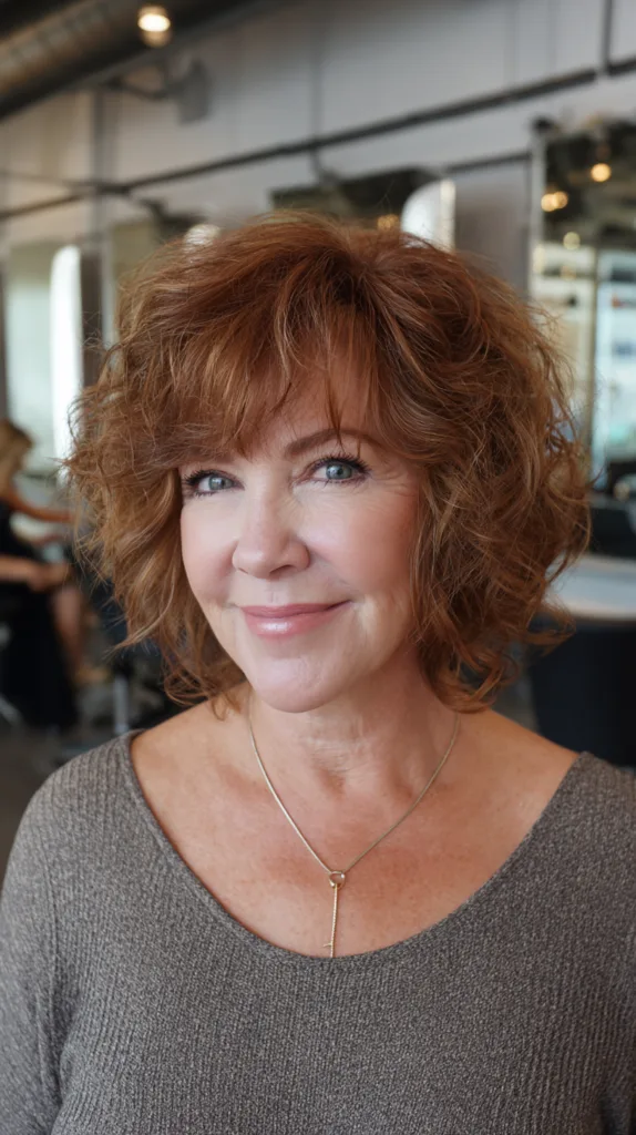 Textured Shag Bob with Soft Curls for Effortless Movement