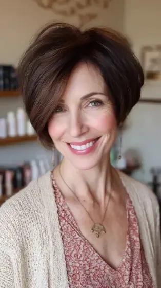 Textured Short Bob with Soft Volume
