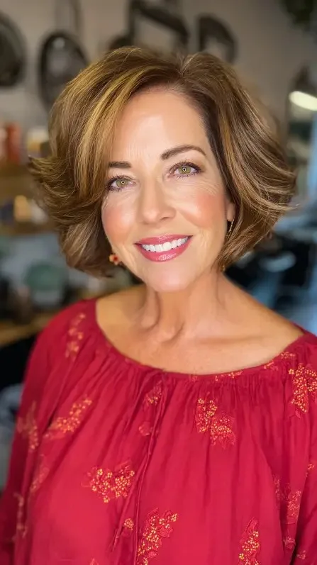 Textured Short Bob with Soft Volume