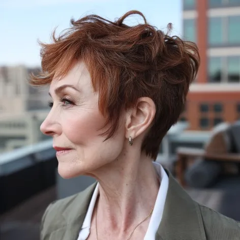 Textured Short Cut with Playful Layers