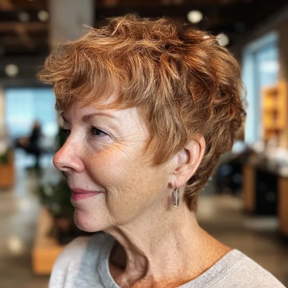 Textured Short Cut with Soft Curls