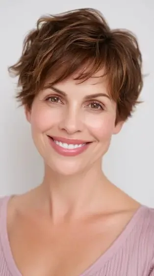Textured Short Cut with Soft Layers