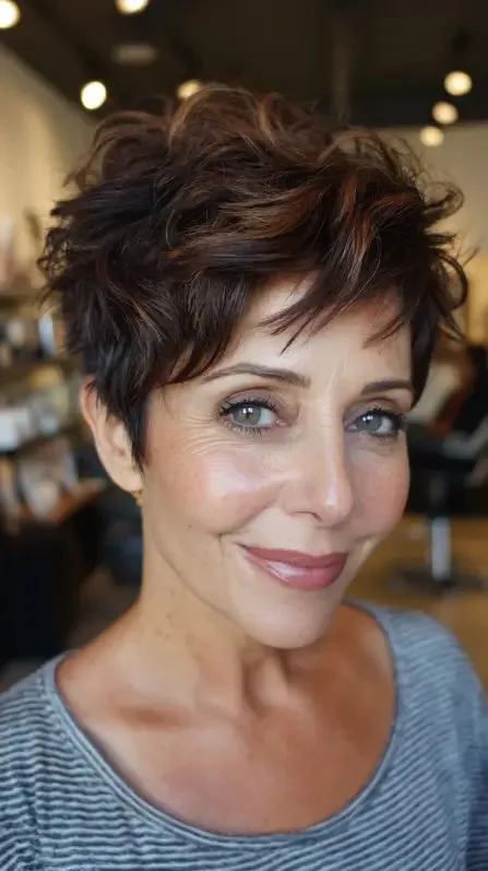 Textured Short Pixie Cut with Playful Volume