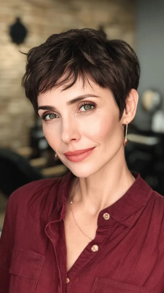 Textured Short Pixie Cut with Soft Layers