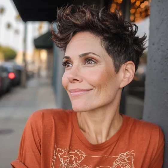 Textured Short Pixie with Playful Volume