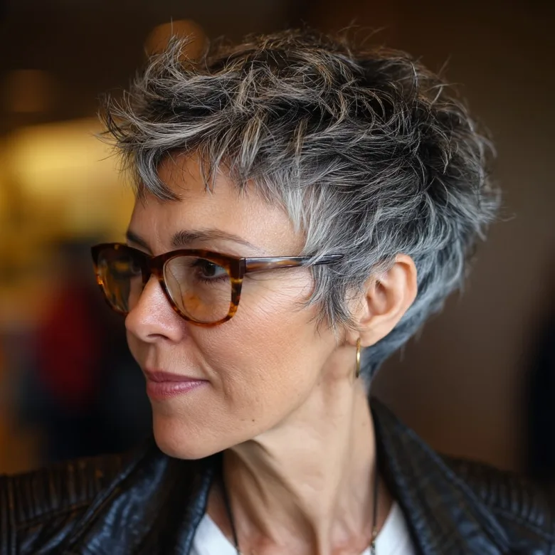 Textured Short Pixie with Playful Volume
